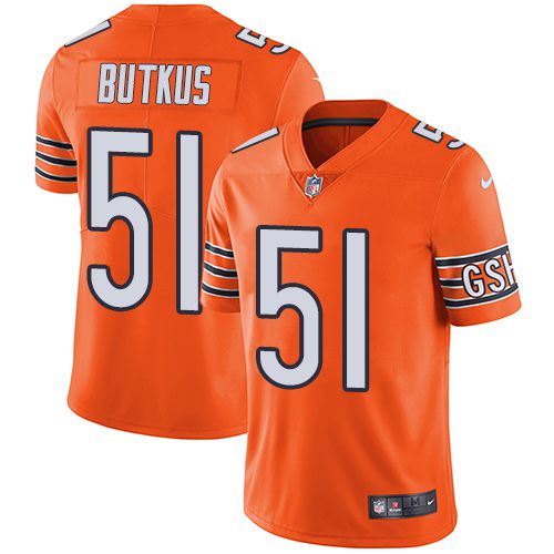 Men Chicago Bears #51 Dick Butkus Nike Navy Orange Limited Player NFL Jersey->chicago bears->NFL Jersey